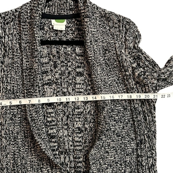 Anthropologie Tehana Cardigan- Marled Black/White Open Knit Cardigan- Medium - Picture 14 of 15